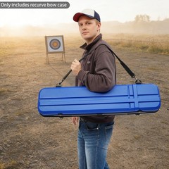 Blue Recurve Bow Case w/ Handle,90*13*20cm Lightweight Travel Case for Long Bow