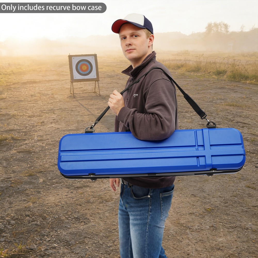 Blue Recurve Bow Case w/ Handle,90*13*20cm Lightweight Travel Case for Long Bow