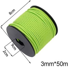 1/8in(3mm) 164ft Nylon Rope Solid Braided Cord 5 Stands Paracord Thin String …