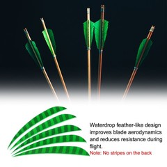 Arrows Vanes 20 Pack 5 Inch Arrow Feather Right Wing, Light Green