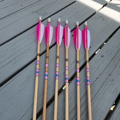 Half Dz 11/32 Cedar Arrows 31″ RW Fletch 5″ 35-45# With 130gn Field Points