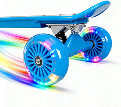 100Mm LED Light-Up Scooter Wheels (3 Colors: Red/Blue/Black) – Flashy Glowing Wh