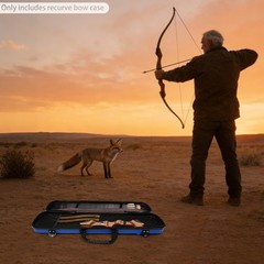 Blue Recurve Bow Case w/ Handle,90*13*20cm Lightweight Travel Case for Long Bow