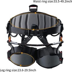 Climbing Half Body Harness Rope Arborist Saddle Tree Bridge Caving Rescue CE