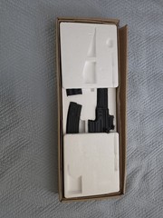AEG Electric Airsoft Rifle w/ Wood Stock, Removable Magazine, Orange Tip