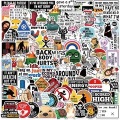 100 Pcs Waterproof Sarcastic Meme Stickers for Adults – Fun Decals Pack