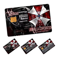Umbrella Corporation BIOHAZARD Division Credit Debit Card Skin Sticker Set 4PCS