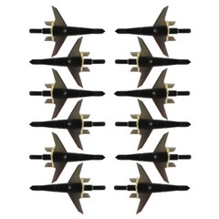 12Pcs Black Swhacker Broadheads 100 Grain 1.75″ Cut Compound Bow Crossbow Tips