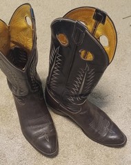 Mens Tony Lama 6213 Dark Brown Leather Western Cowboy Boots/Sz 10D
