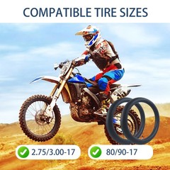 2.75/3.00-17 Heavy Replacement Inner Tube, 80/90-17 Replacement Tire, 17 Inch In