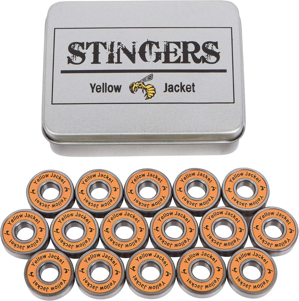 Yellow Jacket Premium Inline Skate Bearings, Roller Skate Bearings, 608, ABEC (P