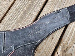 CWD Black/Pink Sport Color Anatomic Stud Belly Guard Jump Girth 50″/125cm NWOT
