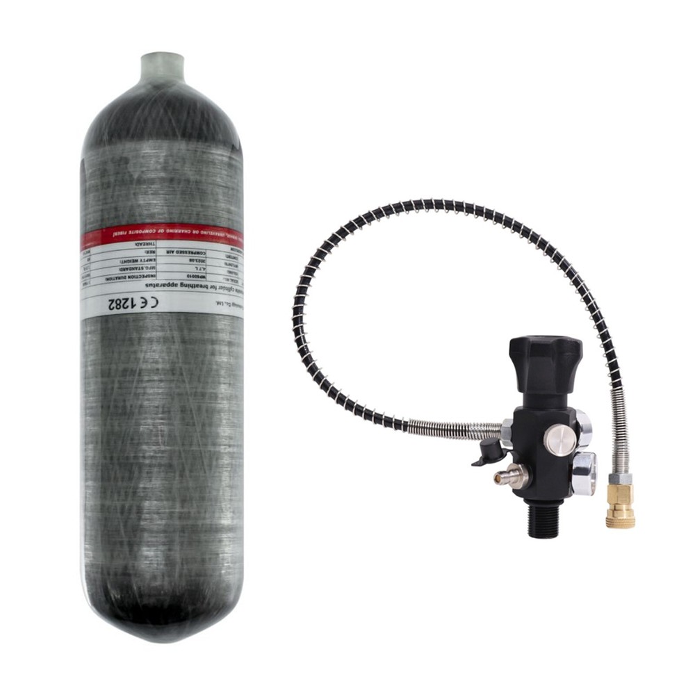 TUXING 4500Psi Carbon Fiber Tank 4.7L Pcp Paintball Tank with Valve for Diving