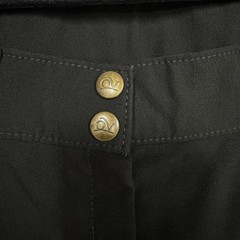 Ovation Black Horse-Riding Breeches Pants, Size 28R, Full Seat Rhinestones Studs