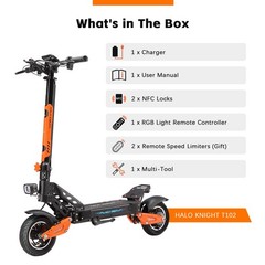 Halo Knight T102 E-Scooter 1200W 21Ah 10″ Electric Scooter Foldable 50km/h USA