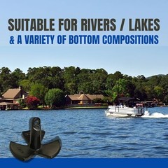 Black PVC Vinyl River Anchor – Scratch-Resistant – 18 lb