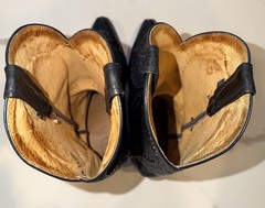 RARE Dan Post 11355 Black Leather Western Boots Mens 10 EW USA Made Cowboy
