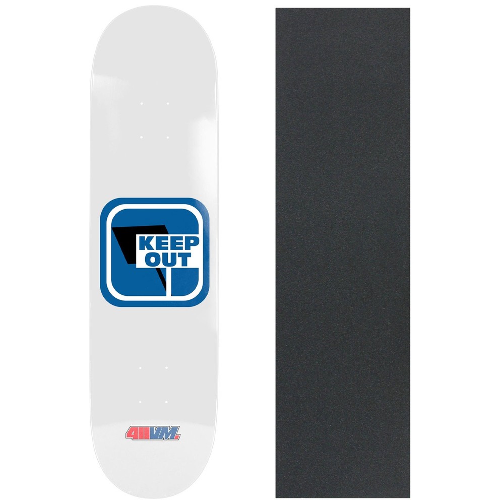 411VM Heritage Skateboard Deck Private Property Icon White 9.0″ x 32.1″ with Gr