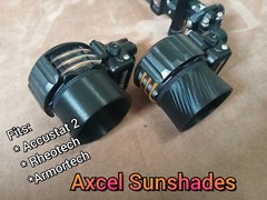 * Axcel Scope Sunshades * Hooded Lens Retainer – Accustat 2, Armortech, Rheotech