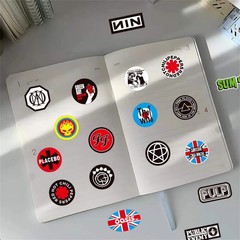 100 PCS Rock Music Punk Style Stickers Cartoon Hip-hop Personalized Decorative