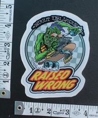 Adult Delinquents Raised Wrong Rat Fink Punk Z14B Vintage Skateboarding STICKER