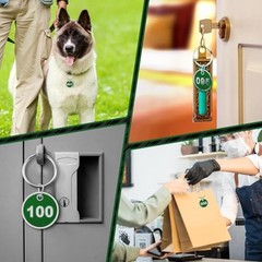 1-100 Numbered Key Tags Round ID Aluminum Alloy Metal Number Tags Green