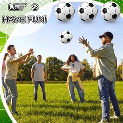 6 Set 7.87 Inch Soccer Dodgeballs Playground Balls Size 5 Bouncy Inflatable K…