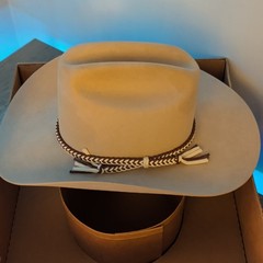Stetson Rancher Western Hat Silverbelly 7 1/8 4X Beaver 4″ Brim Box