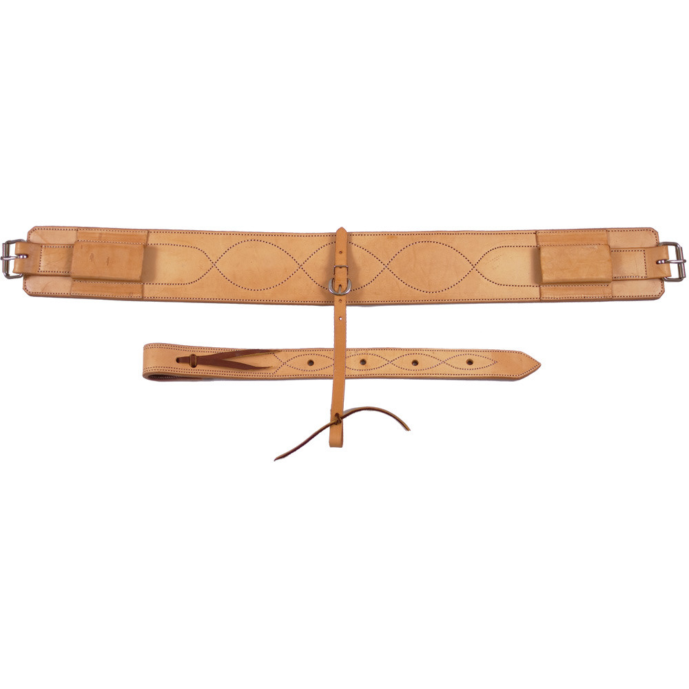 Western Natural Leather 4.0″ Wide x 36.0″ Long Girth With off Billets