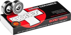 Genuine Bones Swiss Ceramic Skateboard Bearings (8mm)-Choose Your Accessories!!