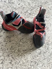 La Sportiva W Solution Comp Size 37.5 Climbing Shoes Made In Italy Used Vibram
