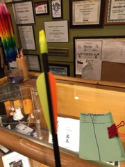 Target archery arrows. 30”; 50-60lbs. Good practice arrows.