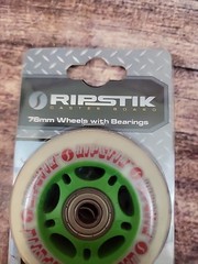 Razor RipStik Caster Board Replacement Wheels Set Green 76mm ABEC-5 Bearings NOS