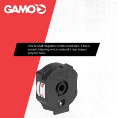 Gamo 10X GEN2 Quick-Shot Magazine .177 Cal, 10 Rounds, Caliber, Black