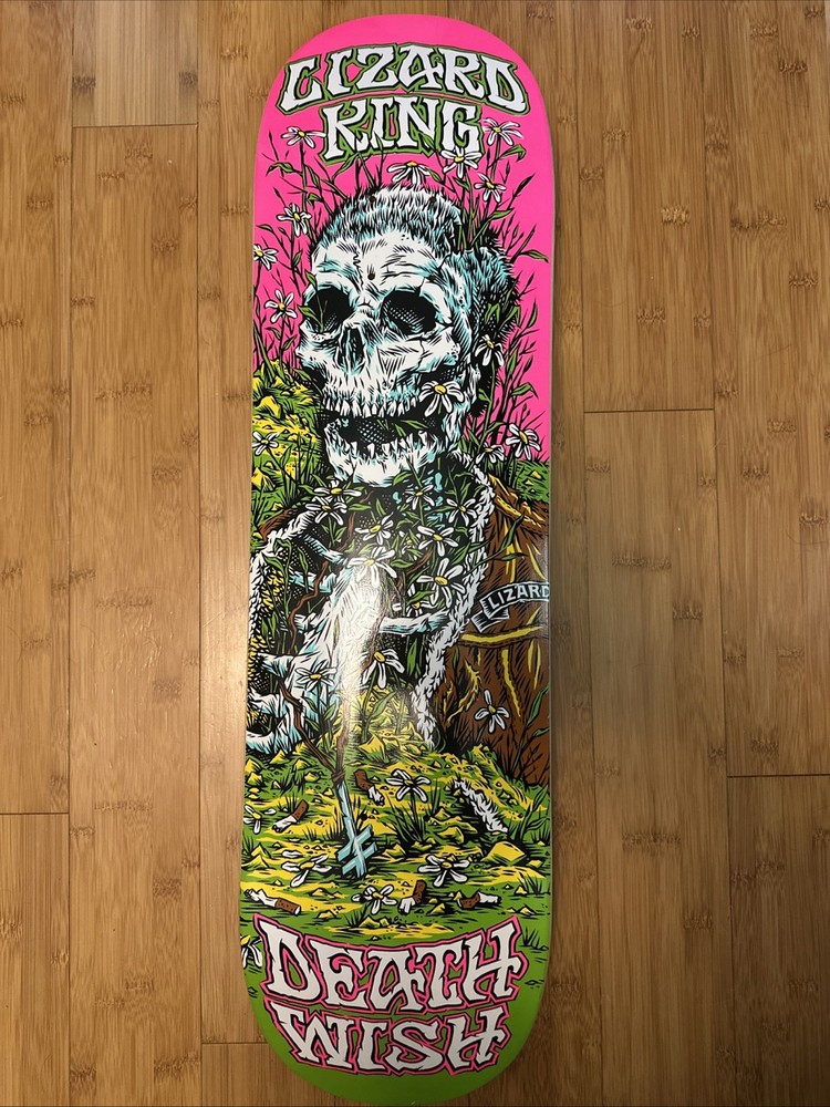 Deathwish Lizard King Nature Skeleton Multi 8.25”Skateboard Deck