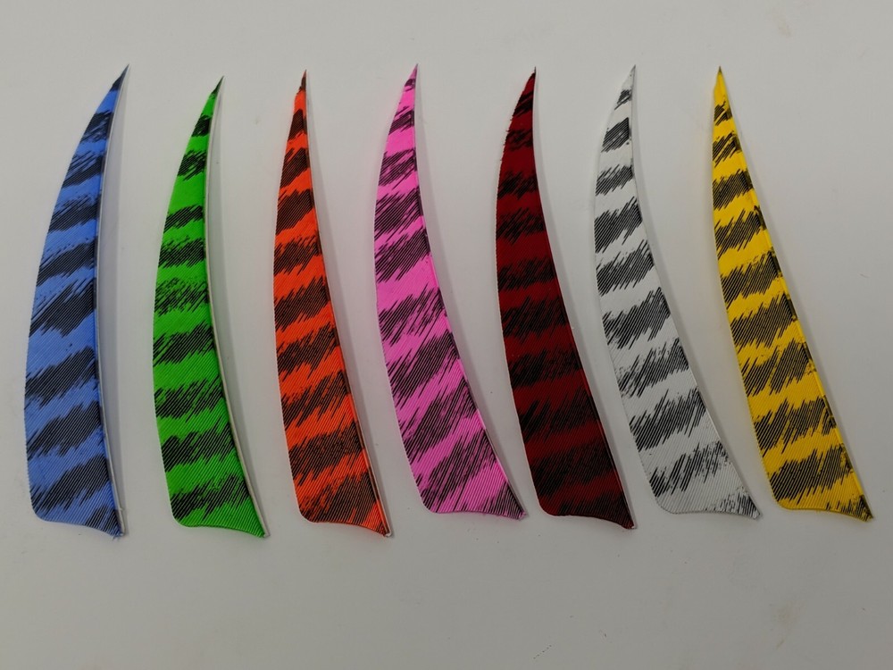 Archery Past 4″ Shield Barred Feathers – 12 Pack, RW or LW