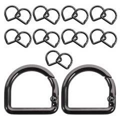 20 Pcs Metal D Spring Snap Clip For Handbag Strap Zinc Alloy Buckle