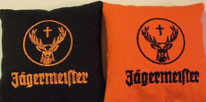 Eight Quality Cornhole Bags – Jägermeister – Whole Corn or Pellets
