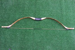 Handmade 30Lbs Traditional Recurve Bow Mongolian Longbow 12Pcs Fiberglass Arrow