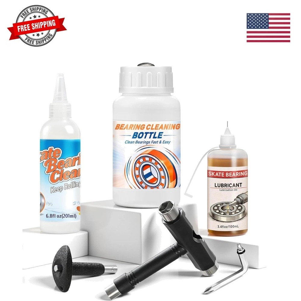 Skate Bearing Cleaning Kit – Portable Complete Bearing Maintenance System wit…