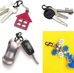 10-30xDual Wire Gate Snap Hook Mini Alloy Spring Carabiner Clip Keychain Outdoor