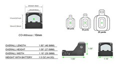 Shake Wake Green Dot Reflex Sight Zulisy OAK for RMR Cut Glock 20 44 MOS TP9SFX