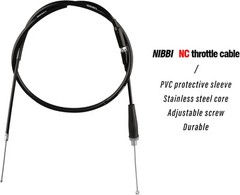 NIBBI Throttle Cable 40.3“, Universal Replacement NC-Throttle Cable-Black
