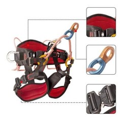 Climbing Half Body Harness Rope Arborist Saddle Tree Bridge Caving Rescue-