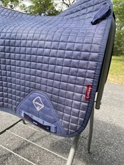 LeMieux ProSport Dressage Suede Quilted English Saddle Pad Navy Blue