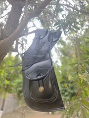 Handmade Leather Belt Archery Quiver with Pouch – side leg Arrow Holder