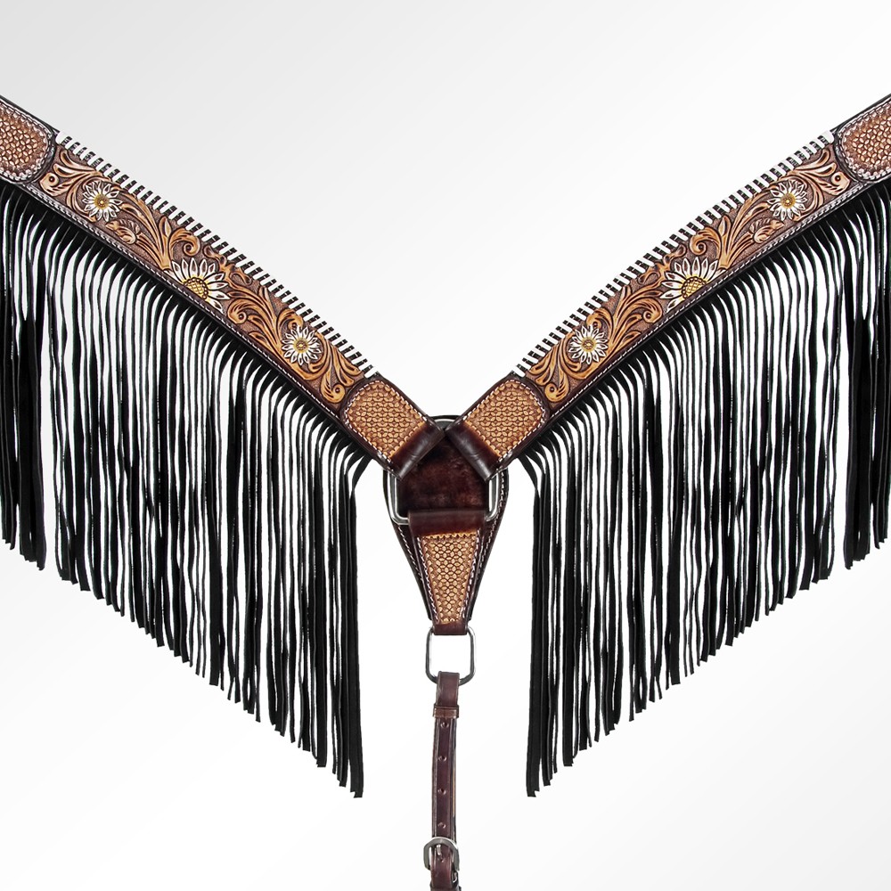 AD American Darling ADPAF124-BC Western Horse Floral Breast Collor Genuine