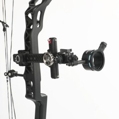 1 Pin Compound Bow Sight 4X 6X 8X Lens Carbon 0.019″ Adjustable Archery Target