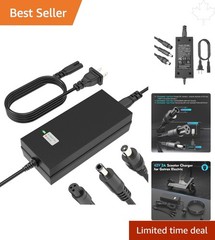High-Efficiency 42V 2A Charger with Triple Connector Type for 36V Batteries