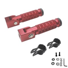 Universal CNC M8 Motorcycle Foot Pegs 90 Degree Foldable Foot pegs Footpegs Red